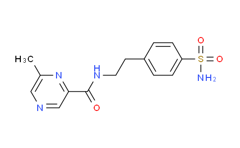CAS No. 1346600-54-1, 6-Methyl-N-(4-sulfamoylphenethyl)pyrazine-2-carboxamide