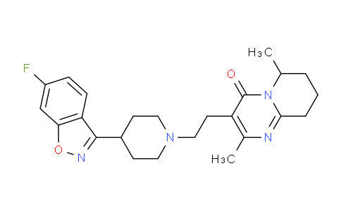 CAS No. 1346602-28-5, 3-(2-(4-(6-Fluorobenzo[d]isoxazol-3-yl)piperidin-1-yl)ethyl)-2,6-dimethyl-6,7,8,9-tetrahydro-4H-pyrido[1,2-a]pyrimidin-4-one