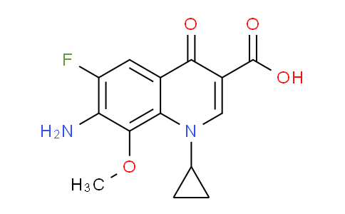 CAS No. 172426-88-9, 7-Amino-1-cyclopropyl-6-fluoro-1,4-dihydro-8-methoxy-4-oxo-3-quinolinecarboxylic Acid