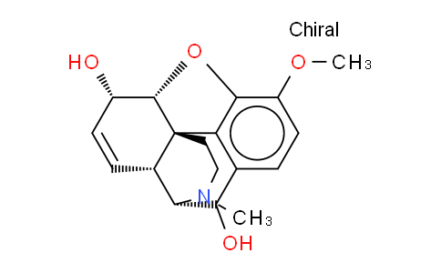 CAS No. 1777-89-5, Morphinan-6,10-diol,7,8-didehydro-4,5-epoxy-3-methoxy-17-methyl-, (5a,6a)-