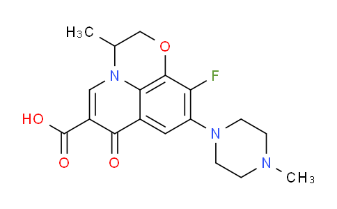 CAS No. 197291-75-1, 10-Fluoro-3-methyl-9-(4-methylpiperazin-1-yl)-7-oxo-2,3-dihydro-7h-[1,4]oxazino[2,3,4-ij]quinoline-6-carboxylic acid