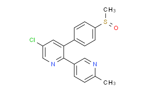 CAS No. 316149-01-6, 5-Chloro-6'-methyl-3-(4-(methylsulfinyl)phenyl)-2,3'-bipyridine