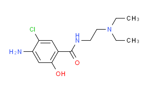 CAS No. 38339-95-6, Benzamide, 4-amino-5-chloro-N-[2-(diethylamino)ethyl]-2-hydroxy-