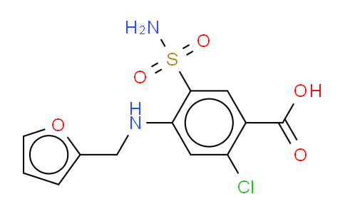 CAS No. 4818-59-1, Benzoic acid,5-(aminosulfonyl)-2-chloro-4-[(2-furanylmethyl)amino]-