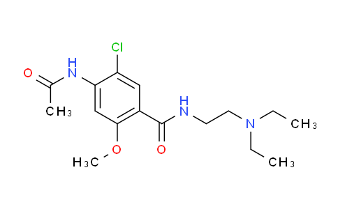 CAS No. 5608-13-9, 4-(acetylamino)-5-chloro-N-[2-(diethylamino)ethyl]-2-methoxybenzamide