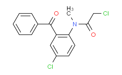 CAS No. 6021-21-2, N-(2-Benzoyl-4-chlorophenyl)-2-chloro-N-methylacetamide