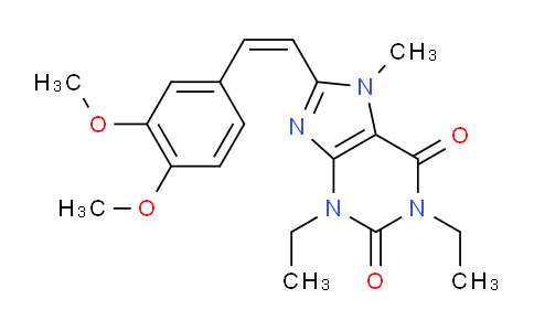CAS No. 606080-73-3, (Z)-8-(3,4-Dimethoxystyryl)-1,3-diethyl-7-methyl-1H-purine-2,6(3H,7H)-dione