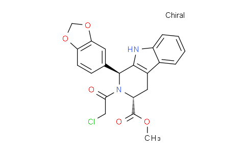 CAS No. 629652-42-2, Methyl (1S,3R)-1-(1,3-benzodioxol-5-yl)-2-(2-chloroacetyl)-1,3,4,9-tetrahydropyrido[3,4-b]indole-3-carboxylate