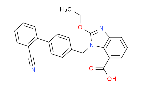 CAS No. 632322-61-3, 1-((2'-Cyano-[1,1'-biphenyl]-4-yl)methyl)-2-ethoxy-1H-benzo[d]imidazole-7-carboxylic acid