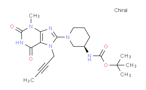 CAS No. 666816-91-7, (R)-tert-butyl 1-(7-(but-2-ynyl)-3-methyl-2,6-dioxo-2,3,6,7-tetrahydro-1h-purin-8-yl)piperidin-3-ylcarbamate