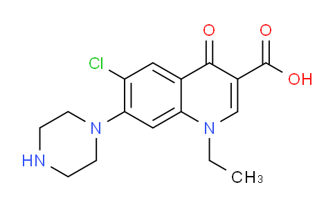 CAS No. 67681-84-9, 6-Chloro-1-Ethyl-4-Oxo-7-(Piperazin-1-yl)-1,4-Dihydroquinoline-3-Carboxylic acid