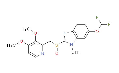 CAS No. 721924-06-7, 6-(difluoromethoxy)-2-[(3,4-dimethoxypyridin-2-yl)methylsulfinyl]-1-methylbenzimidazole