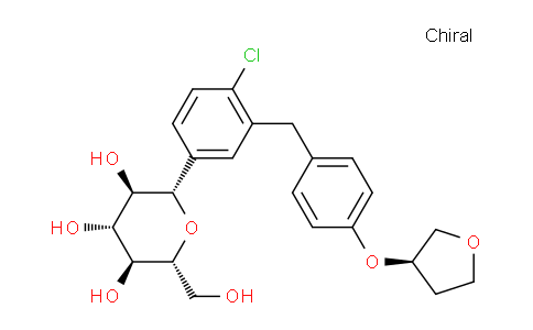 CAS No. 864070-43-9, (2S,3R,4R,5S,6R)-2-(4-Chloro-3-(4-(((R)-tetrahydrofuran-3-yl)oxy)benzyl)phenyl)-6-(hydroxymethyl)tetrahydro-2H-pyran-3,4,5-triol