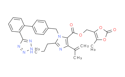 CAS No. 879562-26-2, (5-Methyl-2-oxo-1,3-dioxol-4-yl)methyl 1-((2'-(2H-tetrazol-5-yl)-[1,1'-biphenyl]-4-yl)methyl)-4-(prop-1-en-2-yl)-2-propyl-1H-imidazole-5-carboxylate