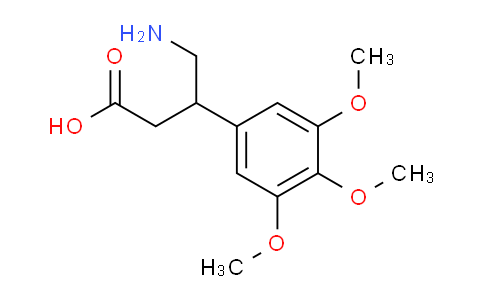 CAS No. 127424-86-6, 4-Amino-3-(3,4,5-trimethoxyphenyl)butanoic acid