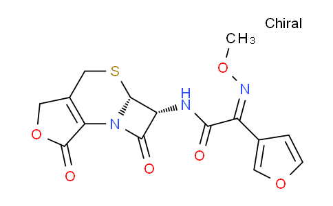 CAS No. 947723-87-7, (Z)-N-((5aR,6R)-1,7-dioxo-1,3,4,5a,6,7-hexahydroazeto[2,1-b]furo[3,4-d][1,3]thiazin-6-yl)-2-(furan-3-yl)-2-(methoxyimino)acetamide