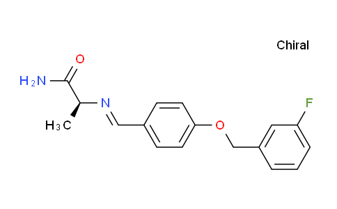 CAS No. 1000370-31-9, (S,E)-2-((4-((3-Fluorobenzyl)oxy)benzylidene)amino)propanamide