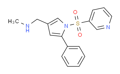 CAS No. 881732-90-7, N-Methyl-1-(5-phenyl-1-(pyridin-3-ylsulfonyl)-1H-pyrrol-3-yl)methanamine