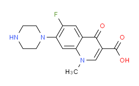CAS No. 70459-07-3, 6-Fluoro-1-methyl-4-oxo-7-piperazin-1-yl-1,4-dihydro-quinoline-3-carboxylic acid