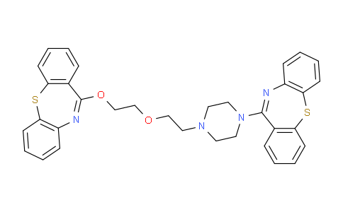 CAS No. 1800608-95-0, Dibenzo[b,f][1,4]thiazepine, 11-[4-[2-[2-(dibenzo[b,f][1,4]thiazepin-11-yloxy)ethoxy]ethyl]-1-piperazinyl]-