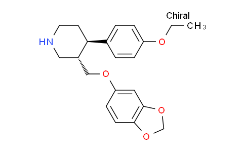 CAS No. 1395408-54-4, (3S,4R)-3-((Benzo[d][1,3]dioxol-5-yloxy)methyl)-4-(4-ethoxyphenyl)piperidine