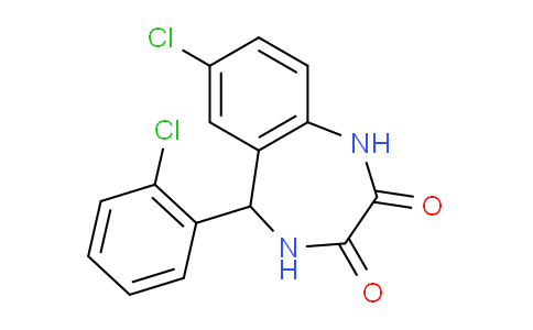 CAS No. 54699-91-1, 7-Chloro-5-(2-chlorophenyl)-4,5-dihydro-1H-1,4-benzodiazepine-2,3-dione
