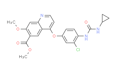 CAS No. 417717-20-5, Methyl 4-(3-chloro-4-(3-cyclopropylureido)phenoxy) -7-methoxyquinoline-6-carboxylate