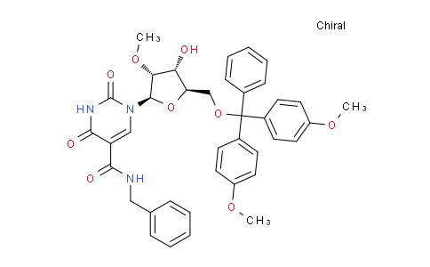 CAS No. 1374692-38-2, 5'-O-[Bis(4-methoxyphenyl)phenylmethyl]-2'-O-methyl-5-[[(phenylmethyl)amino]carbonyl]uridine