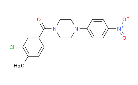 CAS No. 431996-53-1, (3-chloro-4-methylphenyl)(4-(4-nitrophenyl)piperazin-1-yl)methanone