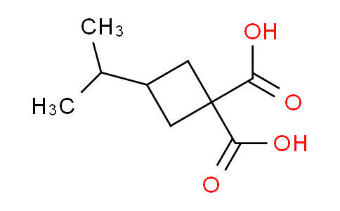 CAS No. 14205-20-0, 1,1-Cyclobutanedicarboxylic acid, 3-(1-methylethyl)-