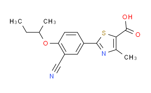 CAS No. 1335202-59-9, 2-(4-(Sec-Butoxy)-3-cyanophenyl)-4-methylthiazole-5-carboxylic acid
