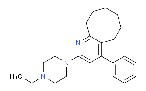 132810-75-4 | Cycloocta[b]pyridine, 2-(4-ethyl-1-piperazinyl)-5,6,7,8,9,10-hexahydro-4-phenyl-
