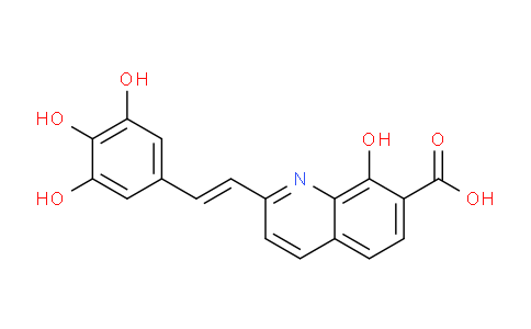 CAS No. 210890-95-2, (E)-8-hydroxy-2-(3,4,5-trihydroxystyryl)quinoline-7-carboxylic acid