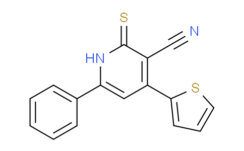 CAS No. 131841-89-9, 6-phenyl-4-(thiophen-2-yl)-2-thioxo-1,2-dihydropyridine-3-carbonitrile