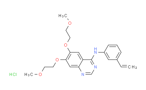 CAS No. 1624294-38-7, 6,7-Bis(2-methoxyethoxy)-N-(3-vinylphenyl)quinazolin-4-amine hydrochloride