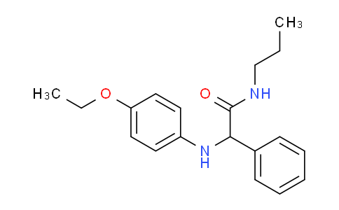 CAS No. 1163-54-8, 2-((4-Ethoxyphenyl)amino)-2-phenyl-N-propylacetamide