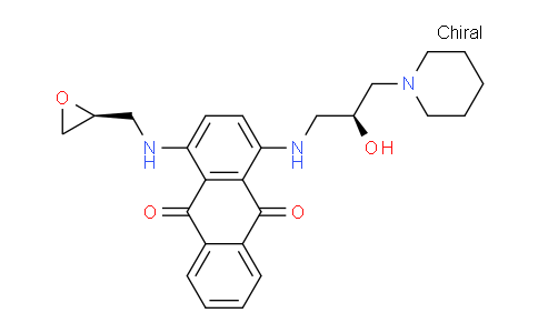 CAS No. 1821496-27-8, 1-(((S)-2-Hydroxy-3-(piperidin-1-yl)propyl)amino)-4-(((S)-oxiran-2-ylmethyl)amino)anthracene-9,10-dione