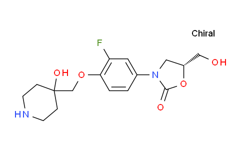 CAS No. 1025097-55-5, (R)-3-(3-fluoro-4-((4-hydroxypiperidin-4-yl)methoxy)phenyl)-5-(hydroxymethyl)oxazolidin-2-one