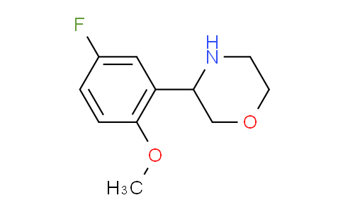 CAS No. 1225530-78-8, 3-(5-Fluoro-2-methoxyphenyl)morpholine