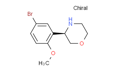 CAS No. 1391528-10-1, (R)-3-(5-bromo-2-methoxyphenyl)morpholine