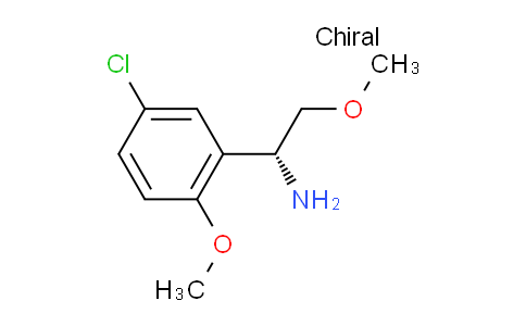 CAS No. 1269949-34-9, (R)-1-(5-chloro-2-methoxyphenyl)-2-methoxyethan-1-amine