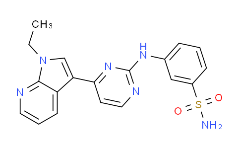 CAS No. 1225584-97-3, 3-((4-(1-ethyl-1H-pyrrolo[2,3-b]pyridin-3-yl)pyrimidin-2-yl)amino)benzenesulfonamide