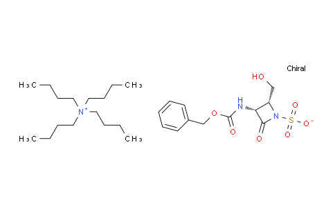 CAS No. 115935-89-2, (3R,4R)-3-benzyloxycarbonylamino-4-hydroxymethyl-2-oxoazetidine-1-sulphonic acid tetrabutylammonium salt