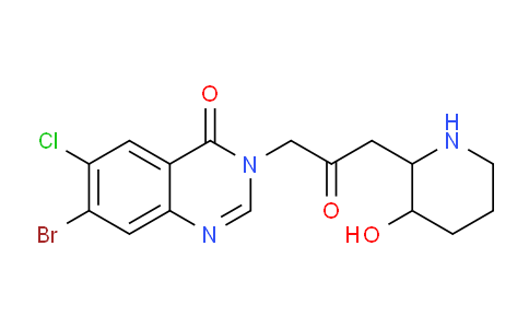 CAS No. 64544-01-0, 7-bromo-6-chloro-3-(3-(3-hydroxypiperidin-2-yl)-2-oxopropyl)quinazolin-4(3H)-one