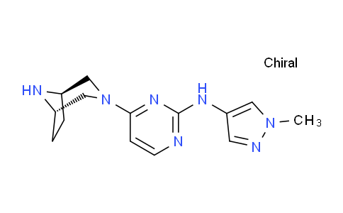 CAS No. 1883301-34-5, 4-((1R,5S)-3,8-diazabicyclo[3.2.1]octan-3-yl)-N-(1-methyl-1H-pyrazol-4-yl)pyrimidin-2-amine