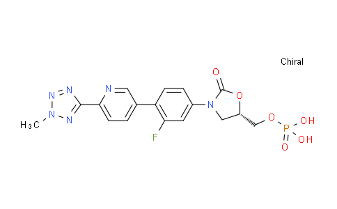 CAS No. 1835340-19-6, (S)-(3-(3-fluoro-4-(6-(2-methyl-2H-tetrazol-5-yl)pyridin-3-yl) phenyl)-2-oxooxazolidin-5-yl)methyl dihydrogen phosphate