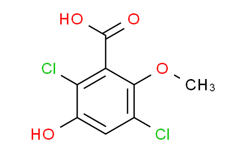 CAS No. 7600-50-2, 2,5-Dichloro-3-hydroxy-6-methoxybenzoic acid