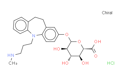 CAS No. 25521-31-7, 5-[3-(Methylamino)propyl]-10,11-dihydro-5H-dibenzo[b,f]azepin-2-yl hexopyranosiduronic acid