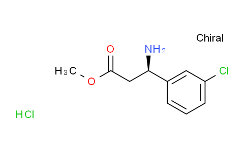 CAS No. 905991-90-4, (R)-Methyl 3-amino-3-(3-chlorophenyl)propanoate hydrochloride