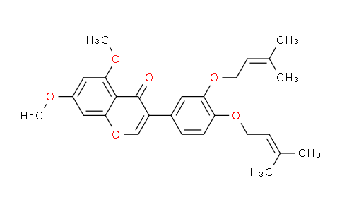 CAS No. 65893-94-9, 3-[3,4-bis-(3-methyl-but-2-enyloxy)-phenyl]-5,7-dimethoxy-chromen-4-one